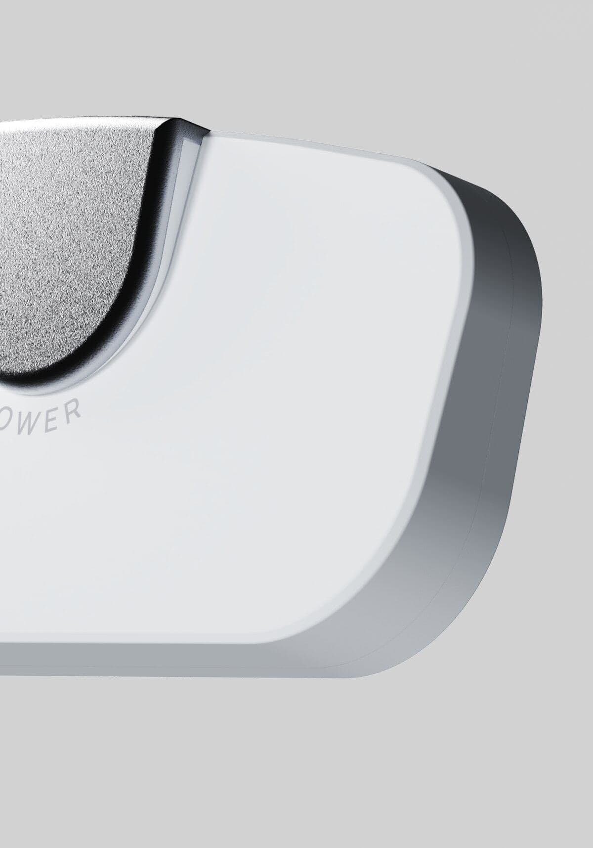 Edge of the Ausa Health device with the power label
