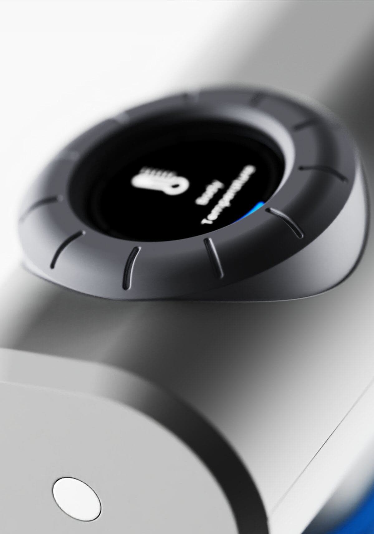 Ausa Health device dial showing the body temperature screen